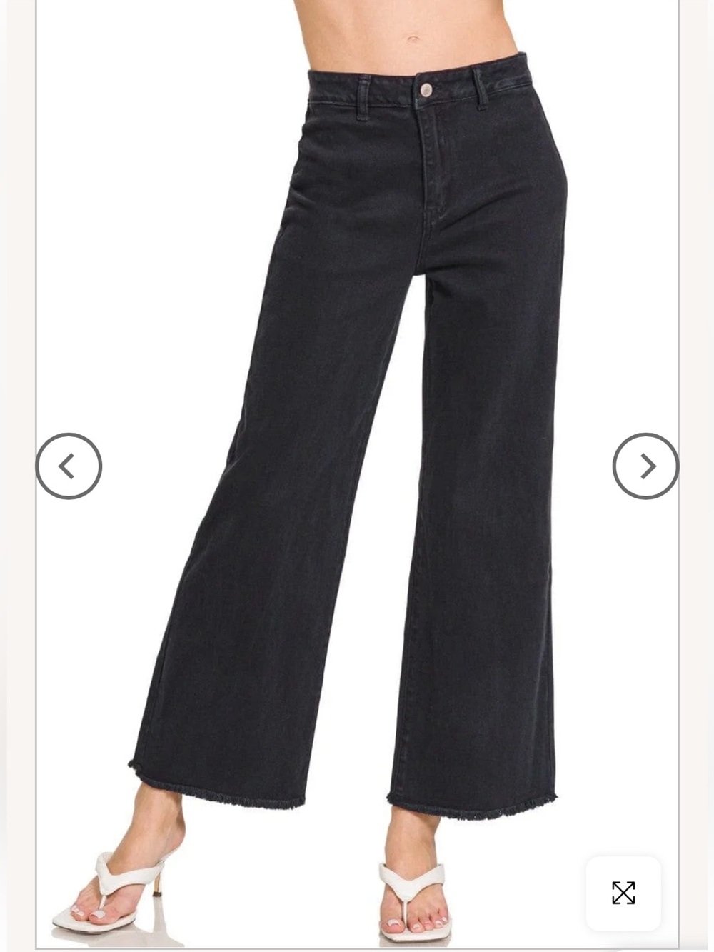 Black Frayed Hem Jeans Distressed Denim